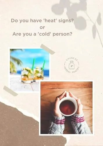 Heat and Cold signs Chinese Medicine
